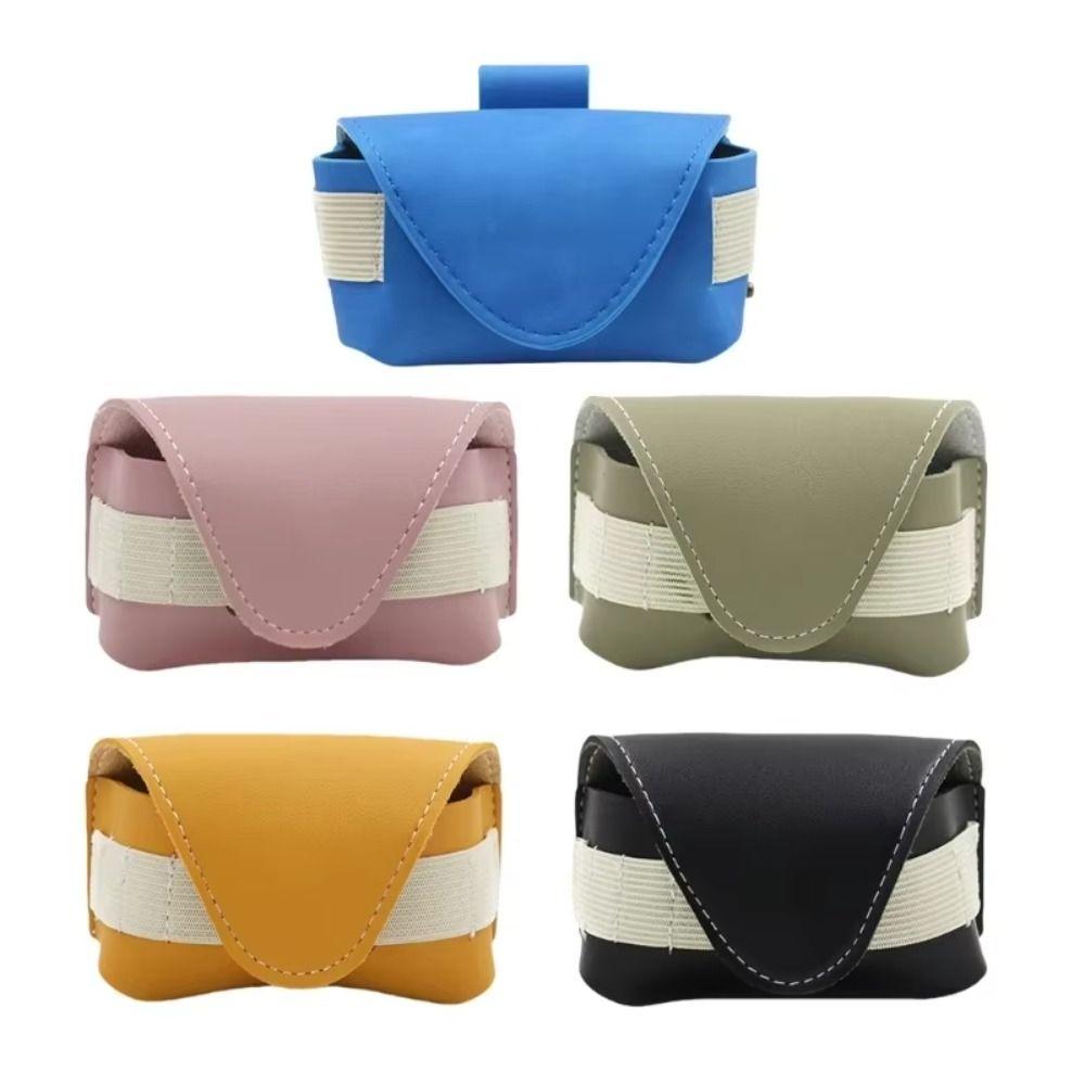 PU Leather Golf Belt Bag Waterproof Golf Ball Container Golf Ball Waist Bag  Golf Course