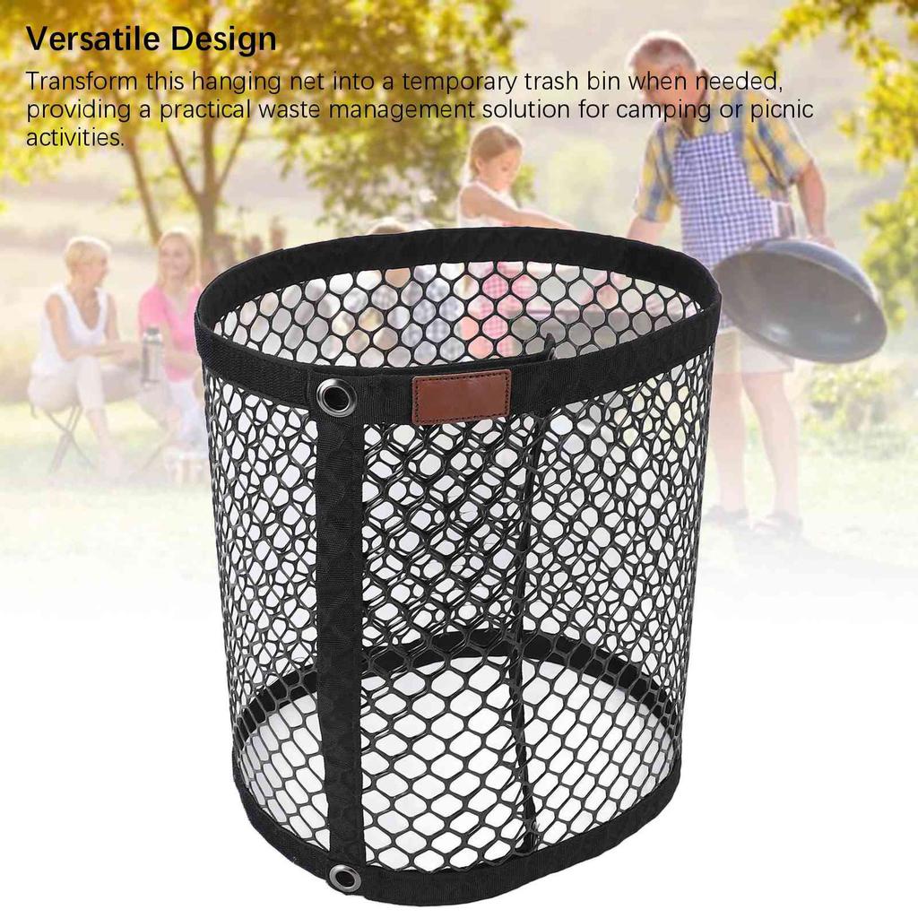Hanging Storage Net HDPE Plastic Multifunctional Folding Trash Organizer Net for Outdoor Camping Use