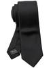 [WANDM] WANDM Narrow Tie, Thin, 6cm Wide, Washable, Solid Grosgrain, Black