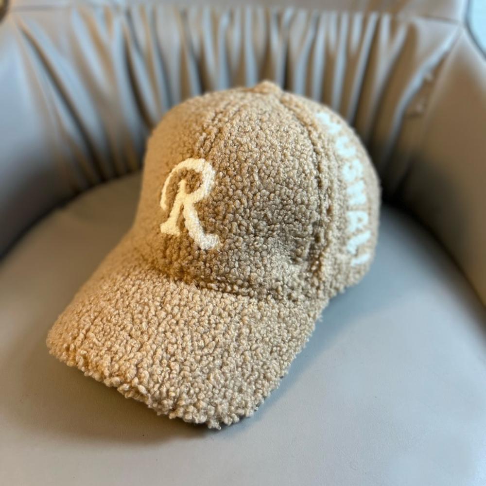 Thick Lamb Plush Cap Warm Rebound Cap High Quality Baseball Cap  Unisex