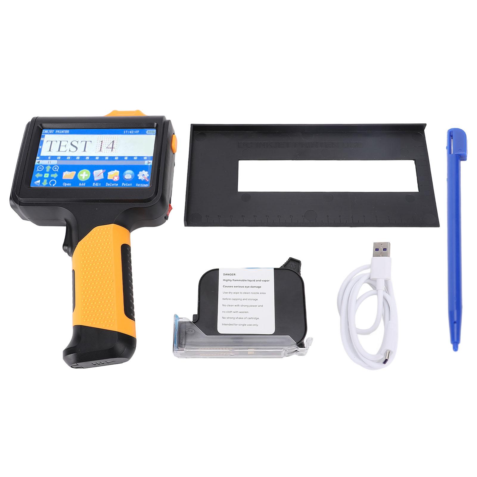 

Handheld Inkjet Printer 600dpi with 42ml Ink Cartridge Hand Inkjet Printer for Metal Wood Glass