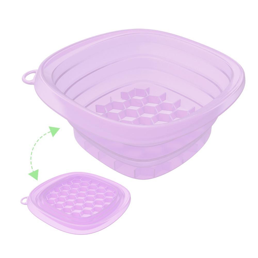 Built-in Ice Tray Portable Ice Basin Foldable Skincare Washbasin Face Dipping Bowl  for Women Girls