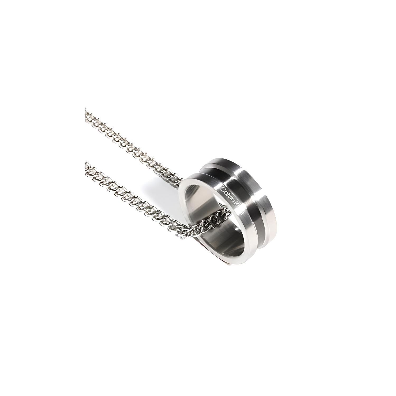 

Calvin Klein Industrial Metal Series True Self Transfer Color Block Titanium Steel Ring Necklace Two-In-One Style Unisex Jewelry GL-35000061 F
