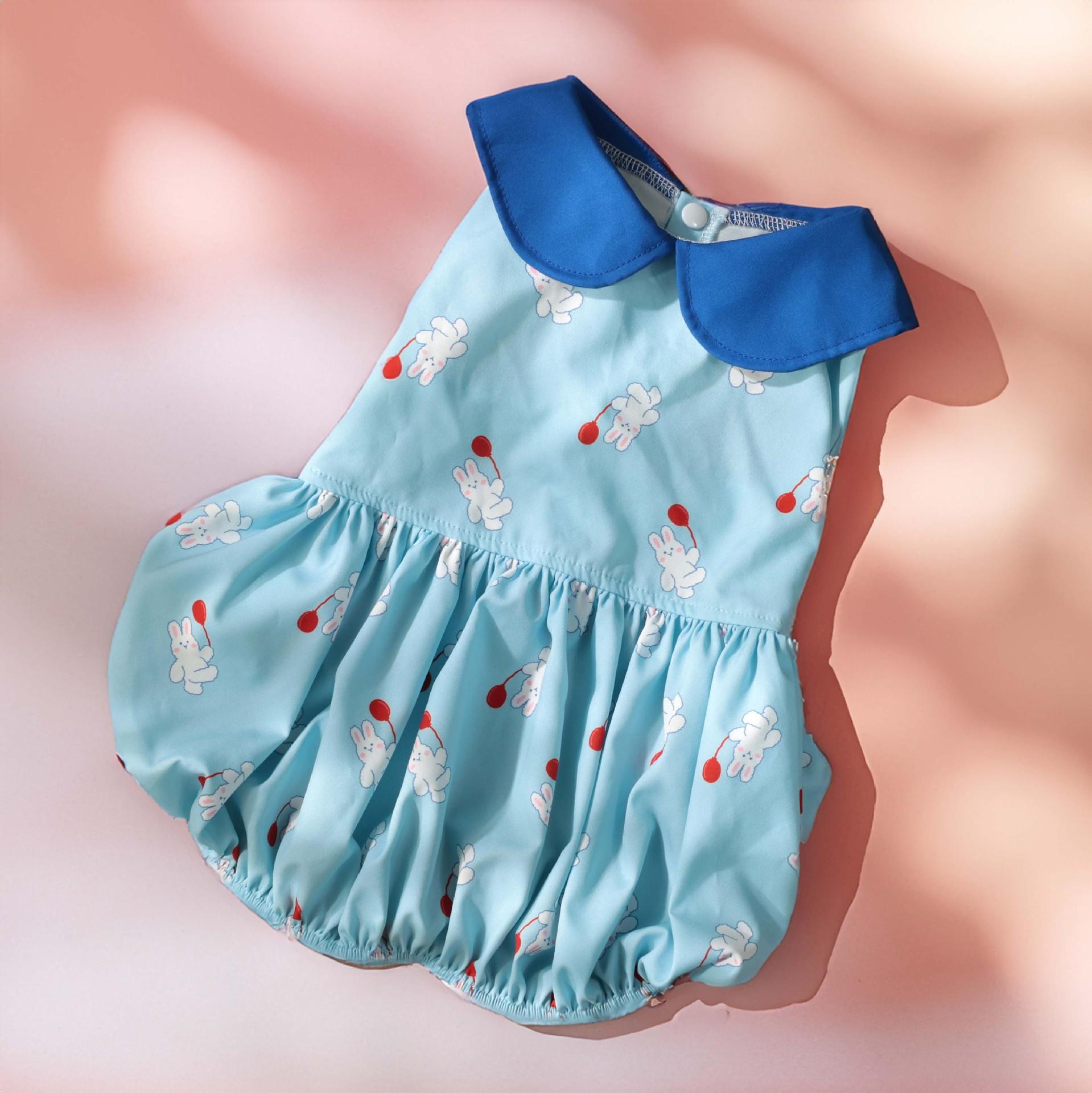 

Одежда для питомцев Собака Кошка Юбка-фонарик Летняя одежда Тонкая Шнауцер Щенок Собачья одежда Фабрика XS синий