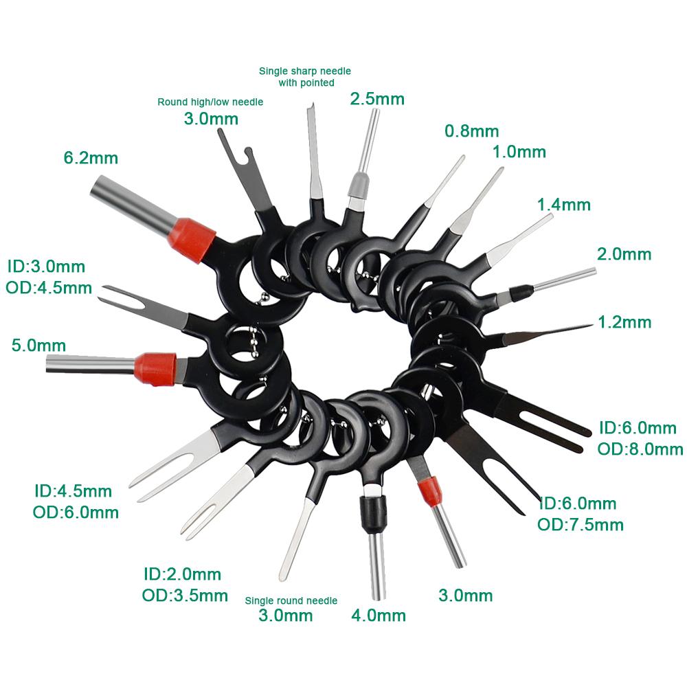 3/8/18/38/41pcs Car Terminal Removal Tool Wire Plug Connector Extractor Puller Release Pin Extractor Kit For CarPlug Repair Tool