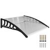 Front Door Canopy, Outdoor Awning, Rain Shelter for Window, Porch and Front/Back Door, 103 X 96.5 Cm, Clear