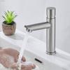 304 Stainless Steel Bathroom Time Delay Basin Faucet Touch Press Single Cold Tap Nickel Public Toilet Time Delay Metered Faucet