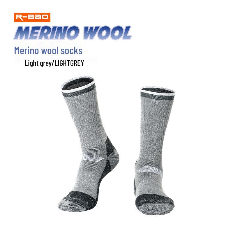 

Мужские и женские спортивные носки из мериносовой шерсти - Теплые зимние для пеших походов, катания на лыжах, альпинизма, беговых лыж. L (39-43)