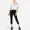 Nike Dri-Fit Loose Fit Letter Print Short Sleeve T-Shirt Women Tops White DC7190-100