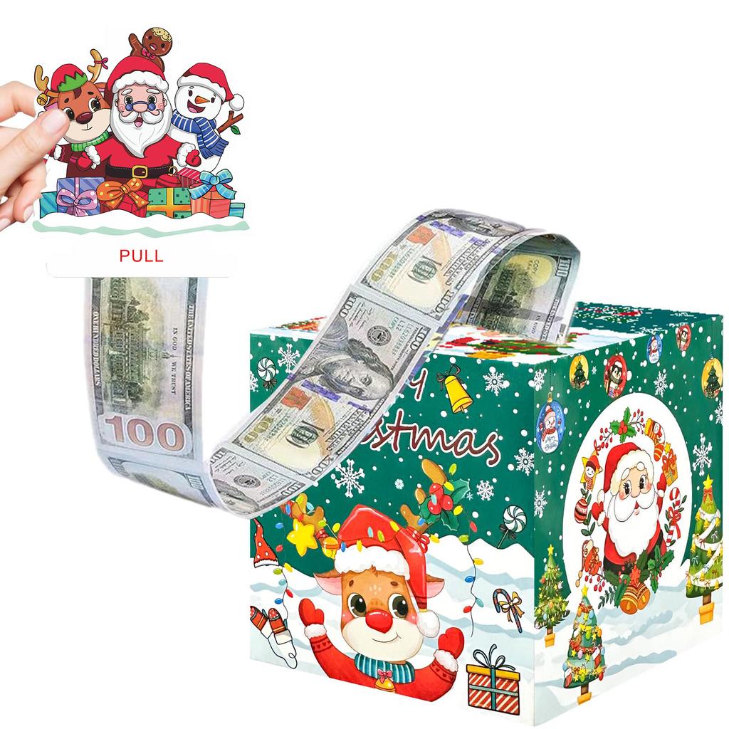 Christmas Surprise Money Box Cash Gift Merry Christmas Money Gift Box Card and Cash Holder Adult Gift Box