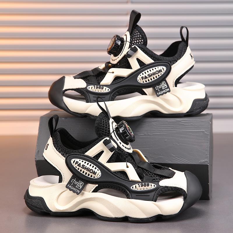 Sandals Sports Sandals Classmate Beach Sandals Summer Boys and Girls Students Outdoor Walking Casual Button Shoes