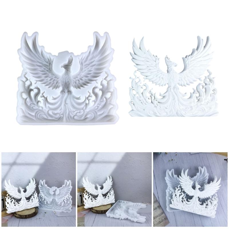 Multifuntional 3D Silicone Mold Phoenixes Shape Easy Releasing Molds for Candle Soap and Cake Suitable for Home Decors