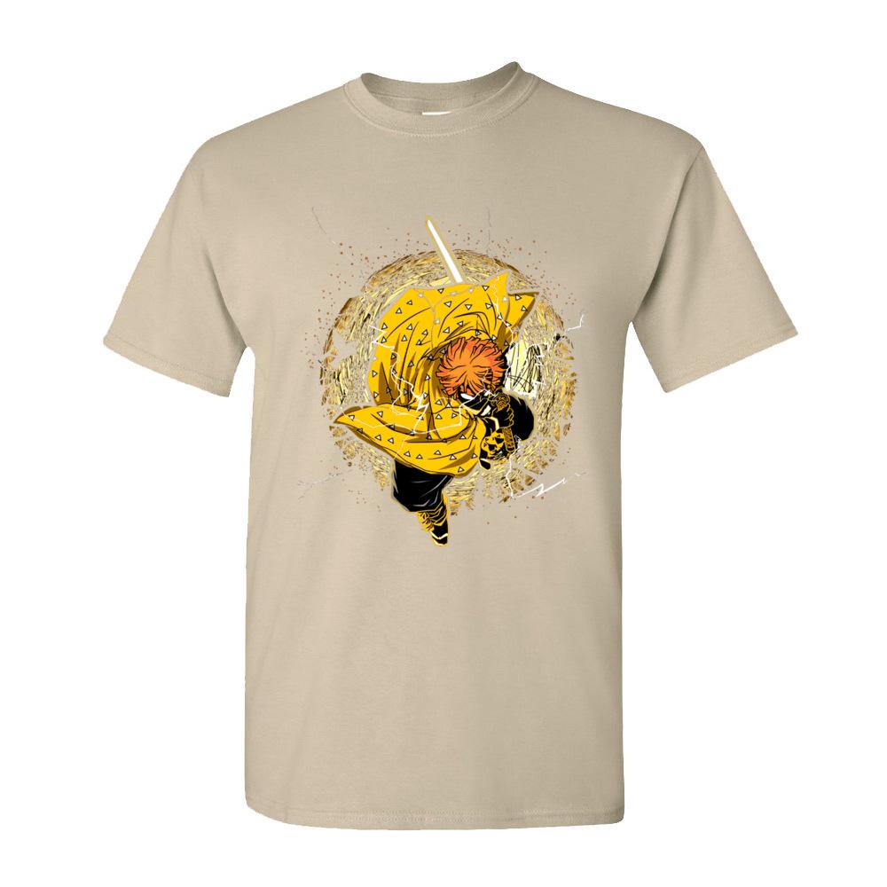 Men Tops  Tees Thunder Breathing Sleeping Zenitsu Attack Lovers Day 100 Cotton O Neck Mens T Shirt TeeShirts Anime