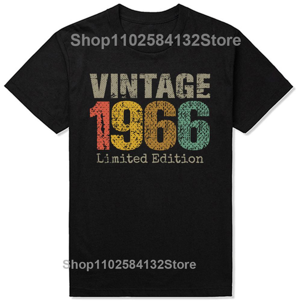 58th Birthday 58 Years Man Woman Retro Vintage 1966 Gift T Shirts Summer Father Mother Husband Cotton Streetwear Tshirt