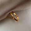 18k Gold Heart Titanium Steel Ring for Women - Trendy Couple's Index Finger Ring
