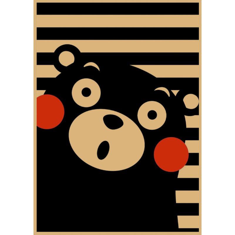 

Kumamon Japanese Manga Retro Kraft Paper Poster for Restaurant, Bar, Cafe Wall Decor Yellow Kraft Paper (No Glue) 30X42 cm
