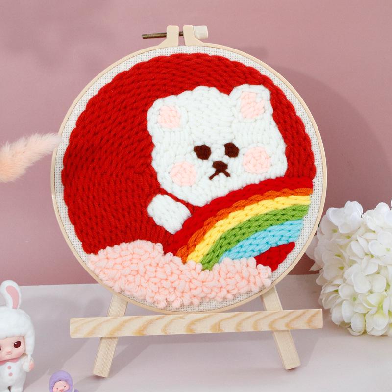 DIY Punch Needle Embroidery Kit: Russian Yarn Decorative Painting