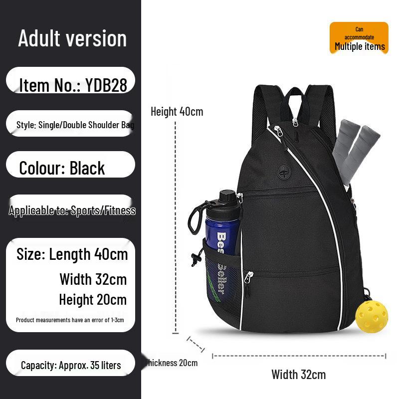 Multifunktionaler Pickleball- & Tennis-Rucksack mit großem Fassungsvermögen für das Training im Freien