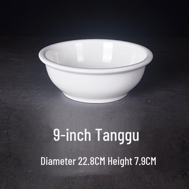 HUAIYI Ceramic Large White Soup Bowl