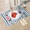 Modern Perfume Cosmetic Pattern Entrance Doormat Carpet Bedroom Decoration Bathroom Rug Home Bath Door Anti-Slip Foot Mat