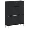 Shoe Cabinet HAARLEM 78 X 24 X 103 Cm Engineered Wood Black