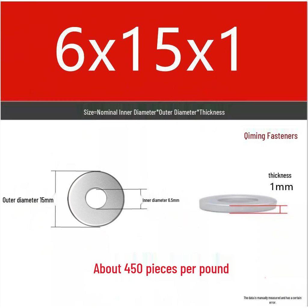 4.8 Grade Galvanized Iron Flat Washer, M3-M40 Oversized Metal Hole Gasket.