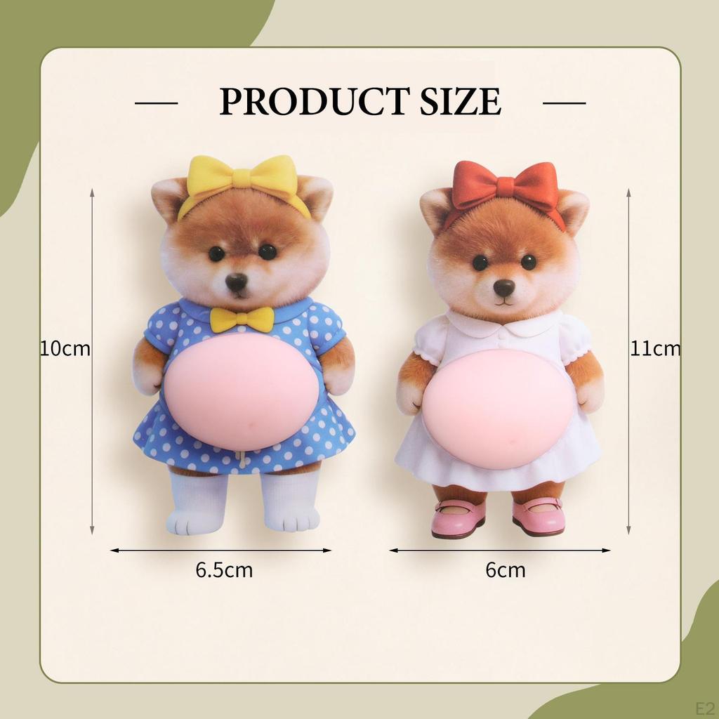 10 Pieces Animal Belly Sticker Car Anti Collision for Office Bedroom