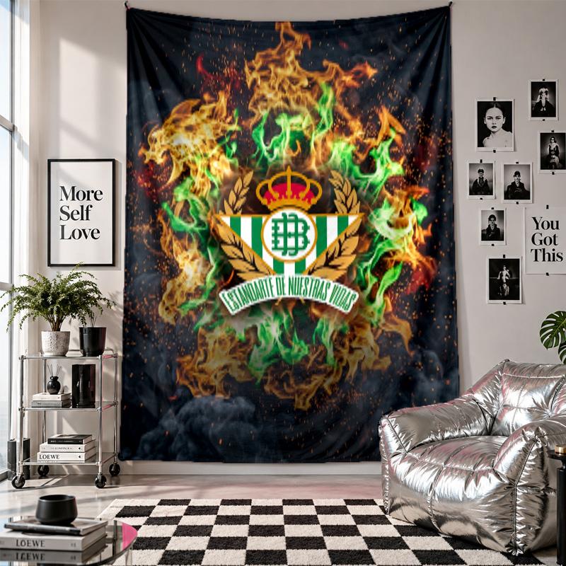 Real Betis Football Wall Tapestry Home Decor Wall Hanging Cloth for Bedroom Living Room Background