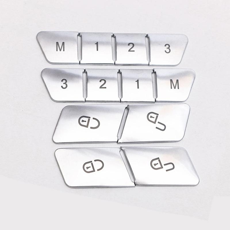 Steering Wheel Button Switch Cover&Door Seat Memory Lock Buttons Cover For Benz A B C E Ml Gl Cla Gla Glk Sl Slk Class