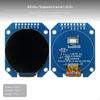 1.28centimeter Round TFT LCD Display, 240x240, GC9A01, SPI, High Resolution Blue 7pin Module