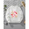 European sizes Kids' Crewneck Sweatshirt | Heart Balloons with Golden Leaves, , Sportswear and Casual Wear, Soft and Comfortable, Clothing, Teenagers