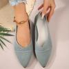 Fashion New Women Flat Shoes Pointed Toe Solid Color Knitted Slip on Ladies Shoe Casual Breathable Ballet Women Flat Shoes Loafers Women
