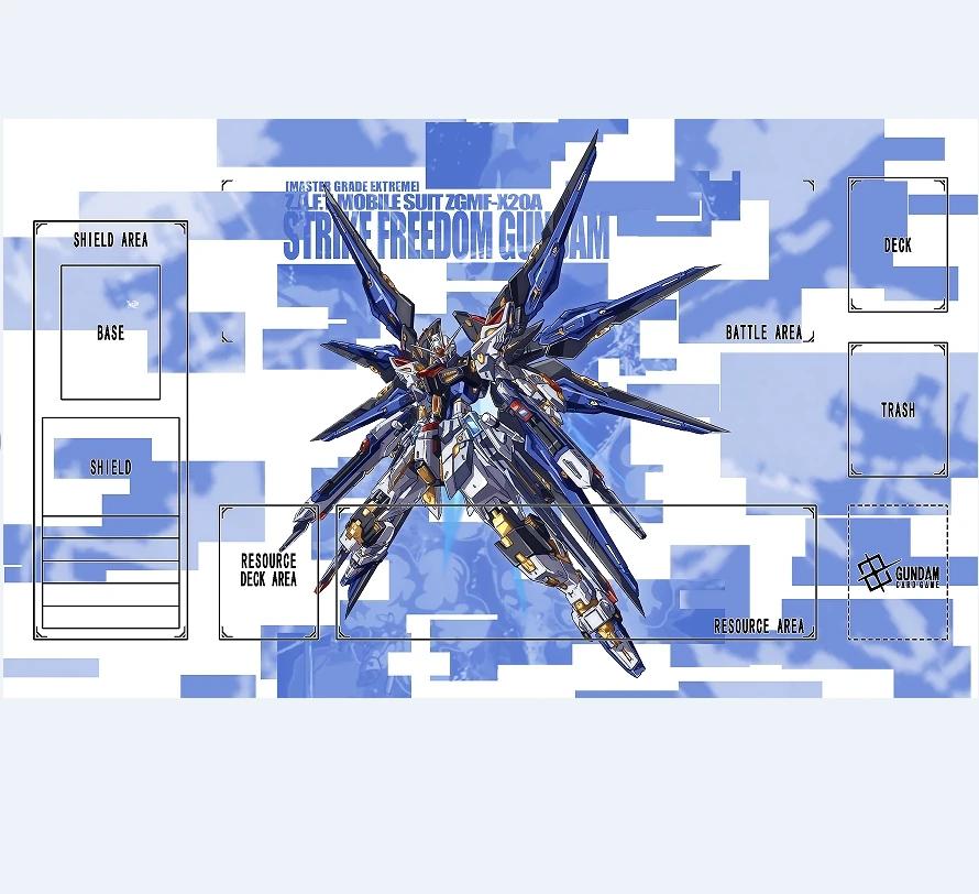 Pink Purple Glitter Unicorn Gundam Gundam Card Game Playmat Nonslip Waterproof Desk Mat