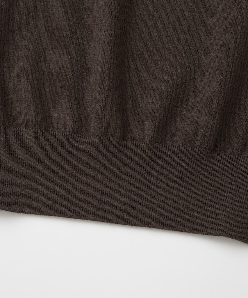 XOX Essential Collared Neck Crop Knit [Brown]
