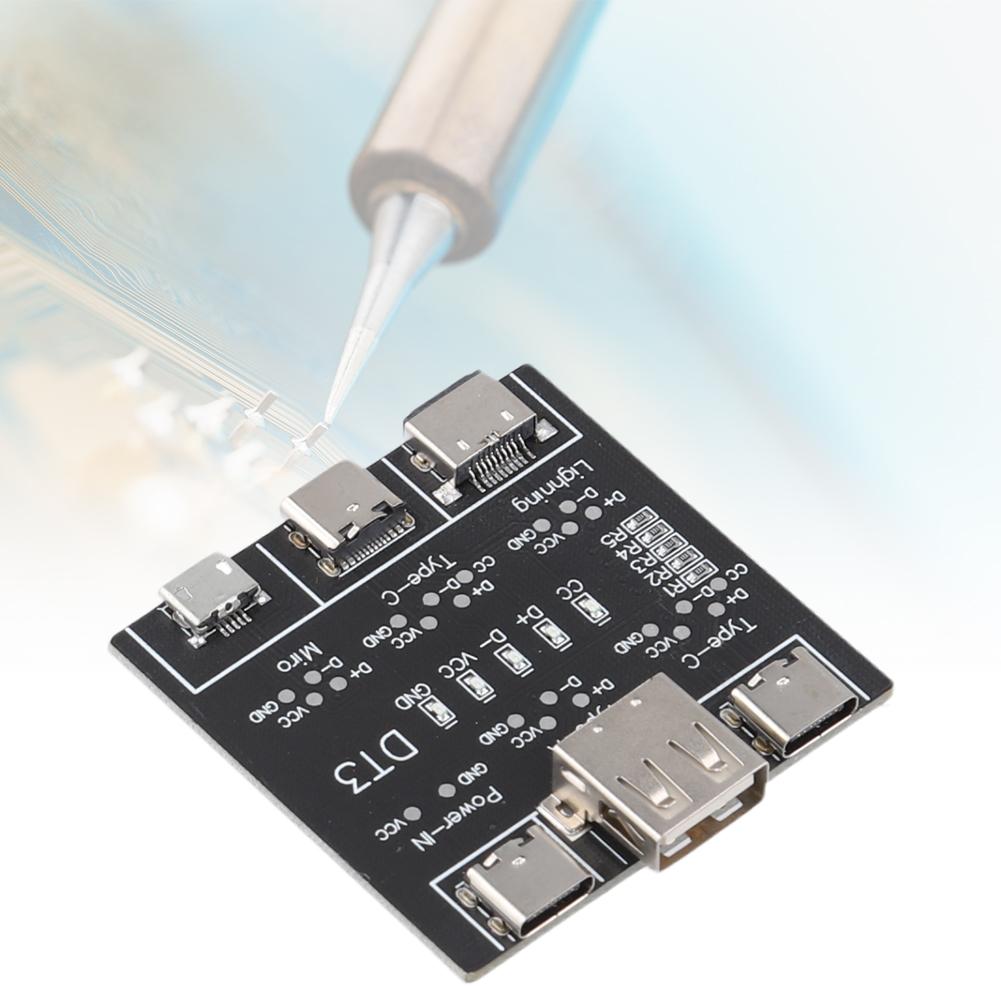 DT3 USB Cable Tester USB Type-C Date Cable On-Off Detection Data Cable Inspection Board USB Cable Checker for iOS Android