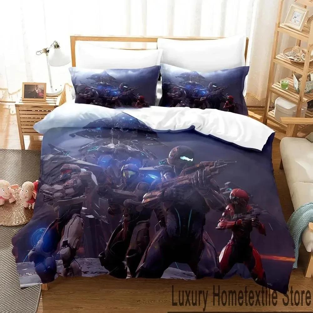 Spiel Halo 5 Guardians Bettwäscheset Jungen Mädchen Twin Queen King Size Bettbezug Kissenbezug Bett Jungen Erwachsene Heimtextilien