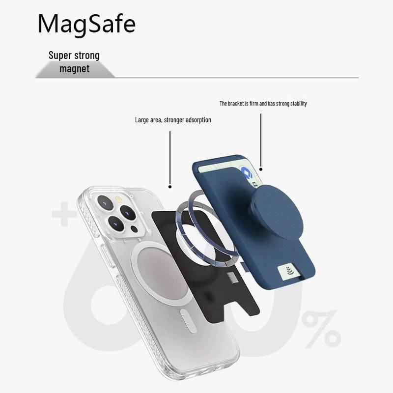 Magsafe Magnetic Card Holder & Stand: Multi-functional, Strong Magnet, Convenient Airbag Design