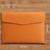 Premium Leather A4 Document Bag with Logo Printing Option