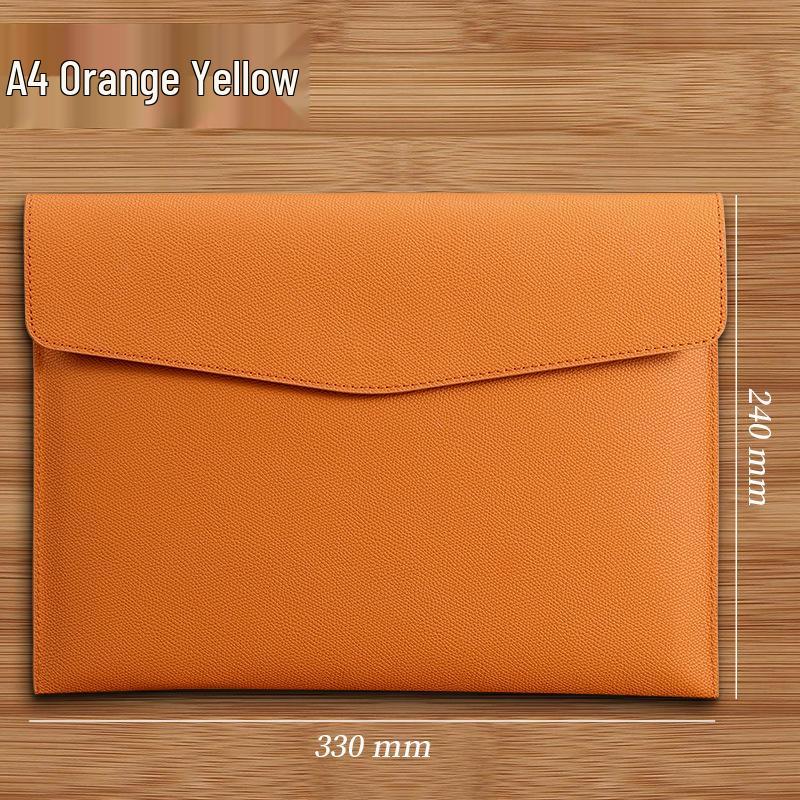 Premium Leather A4 Document Bag with Logo Printing Option