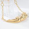 Euro-American Style Irregular Metal Design Necklace Personality Body Pendant Hip Hop Cuban Women's Collar Accessories