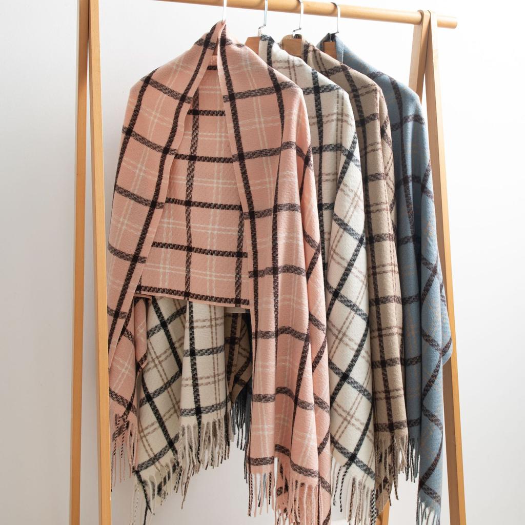 Autumn And Winter High-End Korean Plaid Scarf Casual Versatile Korean Women Versatile Shawl Women