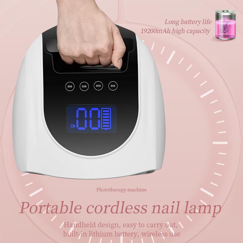 Nail Supplies 96w Cordless Pro Cure Led Uv Nail Art Lamp Professional Curing Gel Polish Lamp Nail Dryer