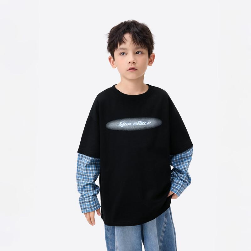 Boys  Cotton Fashion Print Long-Sleeve T-Shirt 140