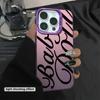 Creative and stylish Black letter phone case for iPhone 16 15 14 13 12 11 Pro/ Max/Plus anti-fingerprint shock-proof rear cover