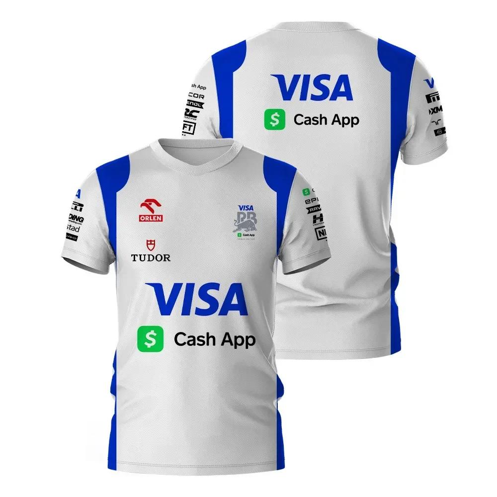 

2025 Літо Нова Формула-1 Команда RB Даніель Ріккардо Футболка Чоловіча Для активного відпочинку Спорт Велосипед Швидкосохнуча Велика Повсякденна Унісекс Топ XXXL