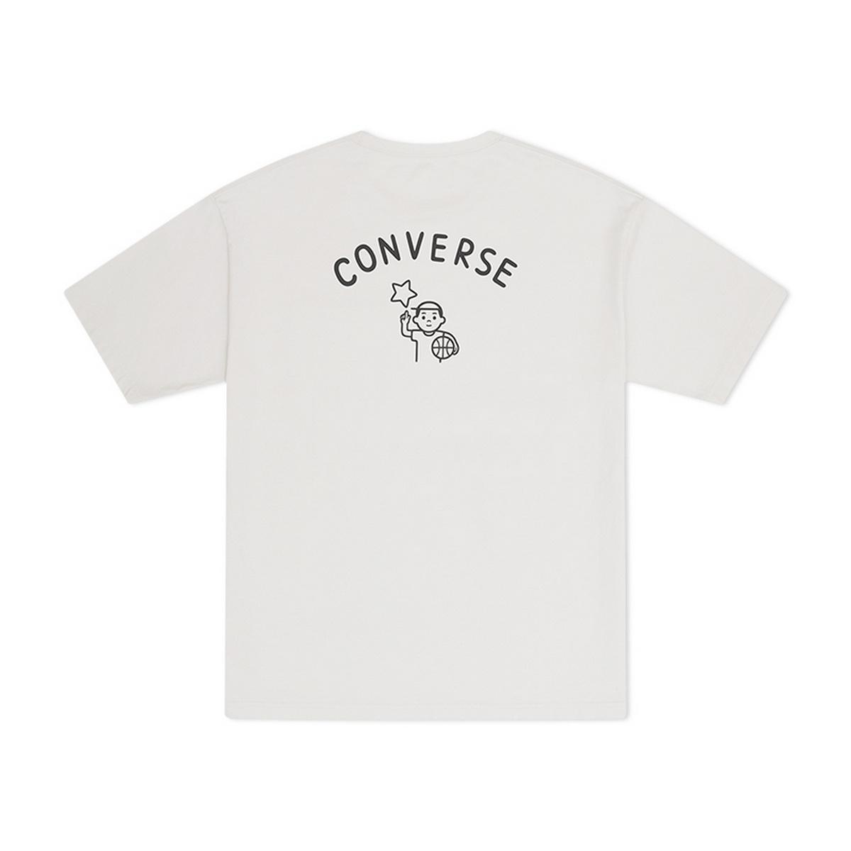 

New Converse T Shirts Men s White 10028761-A01 M