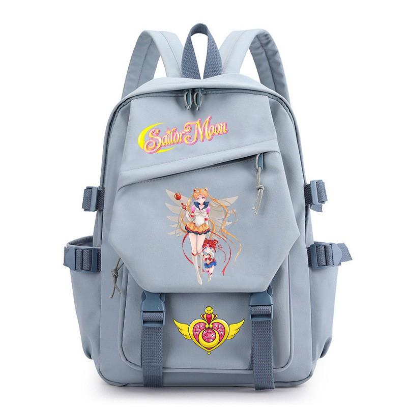 Zaino Stampa Anime Sailor Moon per Ragazzi Studenti Viaggio Leggero in Nylon Borsa Scolastica con Spallacci Imbottiti