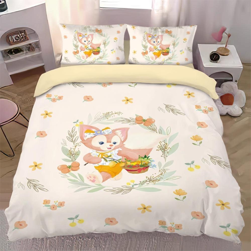 Cartoon Motif,Microfibre Bedding Sets, Children's Bed Linen with Zip Room Decor Duvet Cover for Teenagers adult 3-Piece