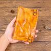First Layer Cowhide Hand Painted Vintage Long Wallet for Men, Vintage Multi Slot Large Banknote Wallet