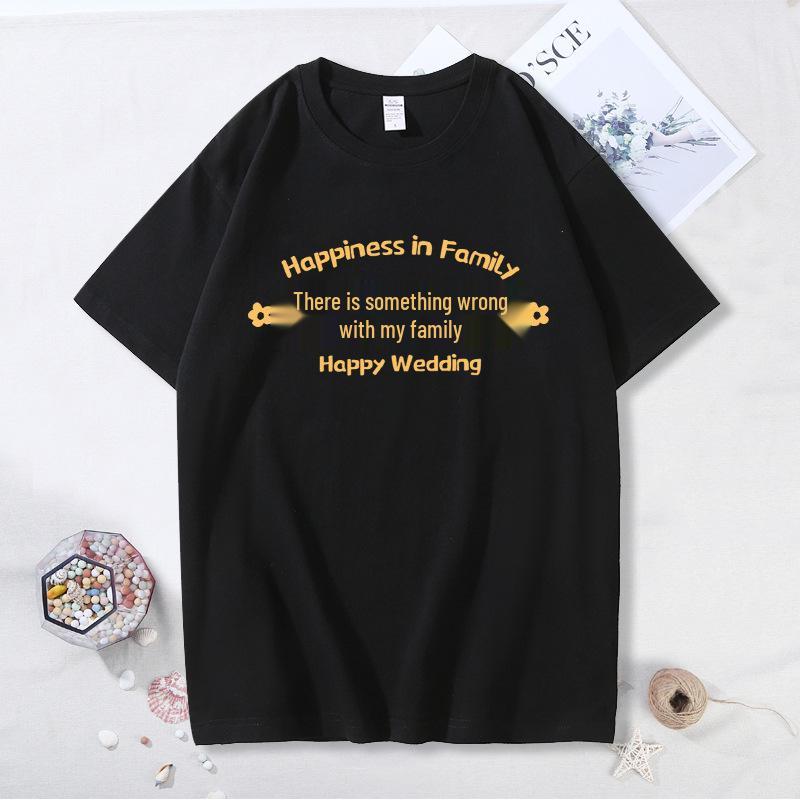 Joyful Red Family New Year T-shirt Set for Parent-Child Celebrations - Mother, Daughter, and Family Matching Shirts